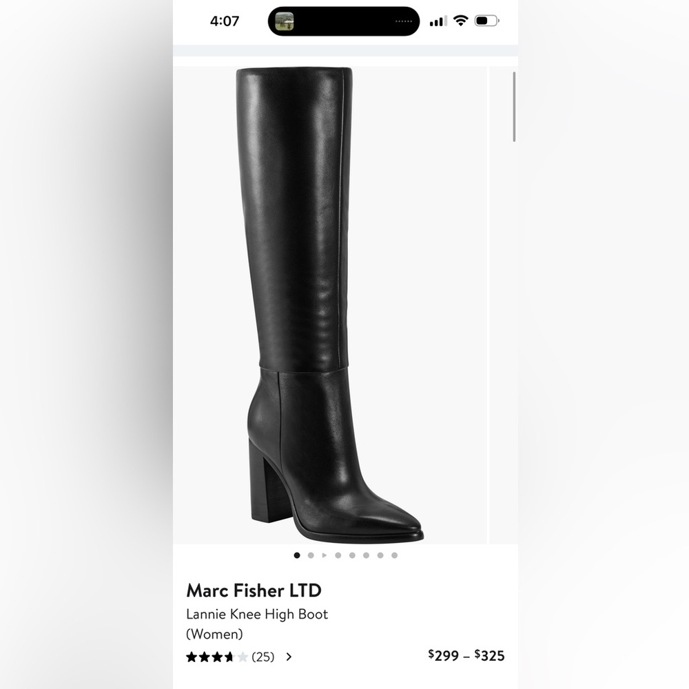 Marc Fisher LTD Lannie Knee High Boot in Black
